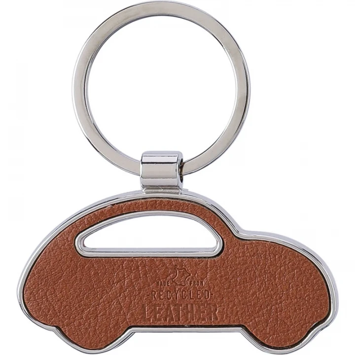 Recycled Leather Car Keychain