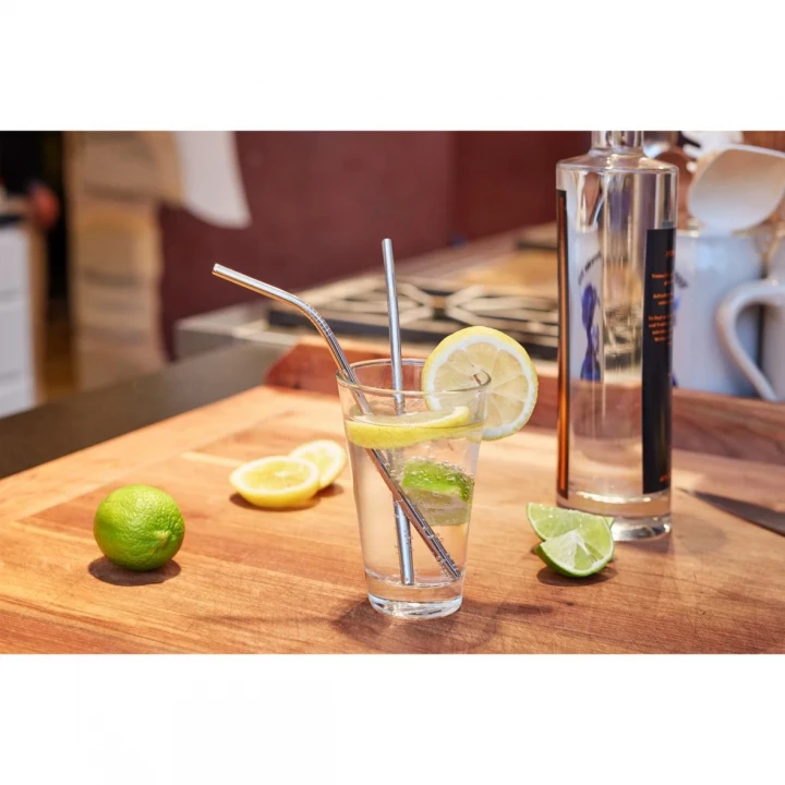 Straw Set Steel - Silver/Natural