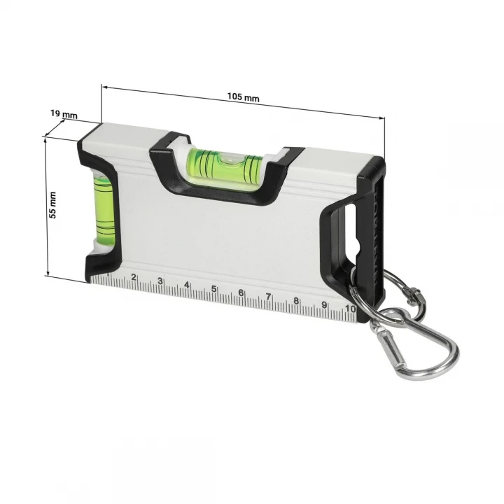 Misura Spirit Level 10.5cm - White