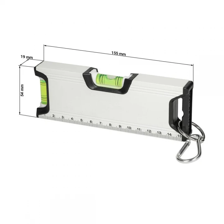 Misura Spirit Level 15.5cm - White
