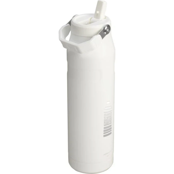 Stanley IceFlow™ 2.0 1.06L Water Bottle With Flip Straw - Frosted White