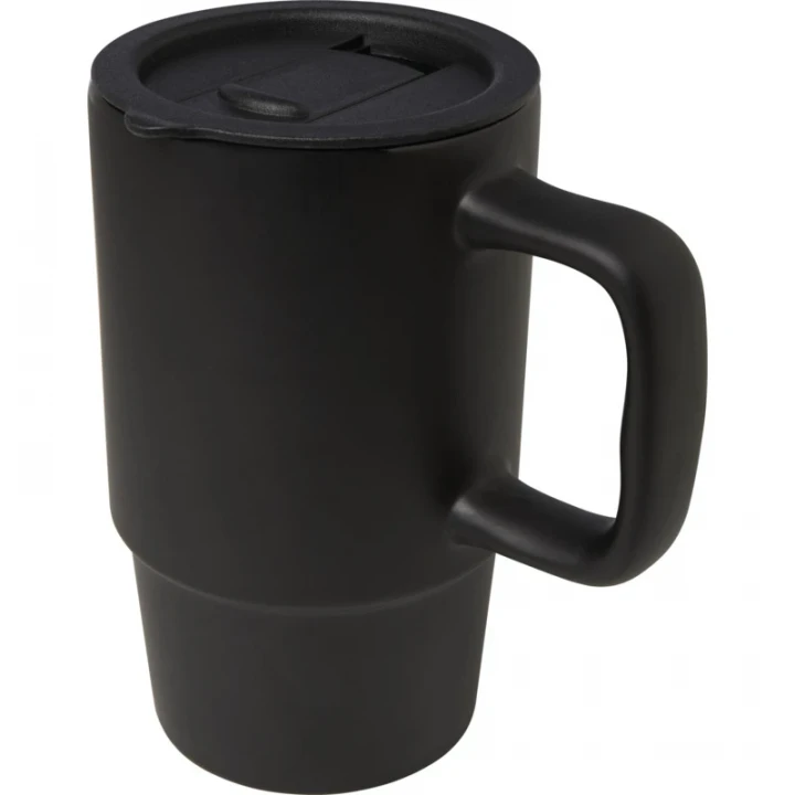Carter 450ml Ceramic Mug With Plastic Lid