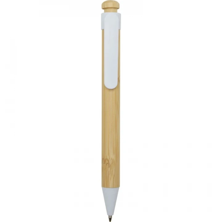 Rattan Bamboo And Recycled Plastic Ballpoint Pen (black ink)