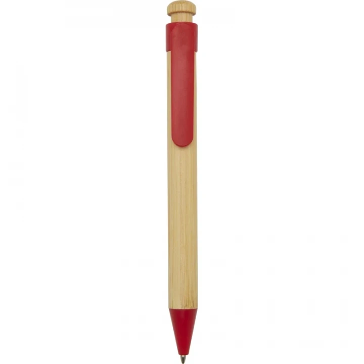 Rattan Bamboo And Recycled Plastic Ballpoint Pen (black ink)