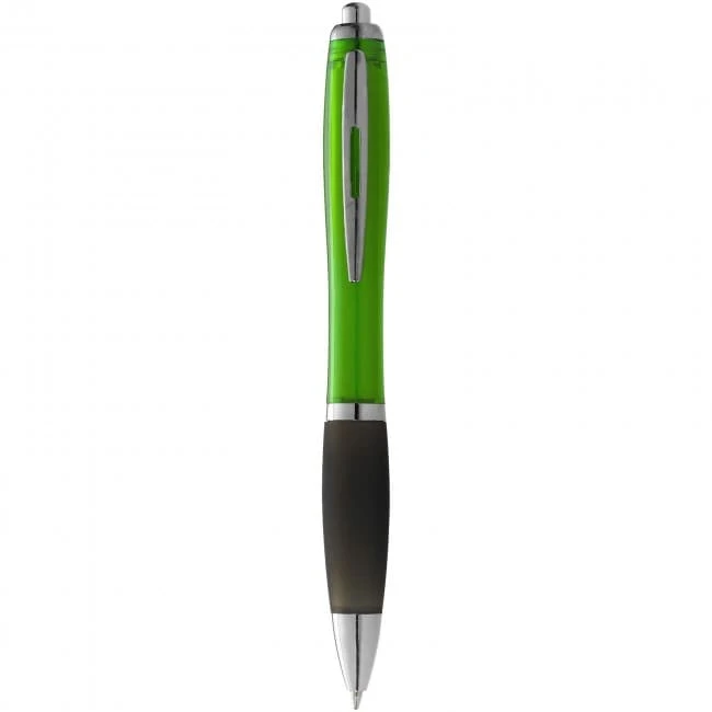 Nash ballpoint pen with coloured barrel and black grip