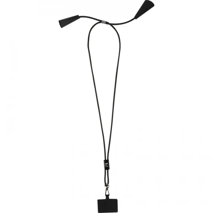 Funi Recycled Plastic Smartphone Lanyard With Built-In Data Sync And 100W Fast Charge 5-In-1 Cable