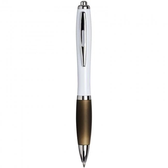 White Curvy Ballpen : White: