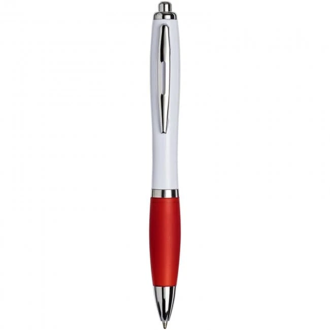 White Curvy Ballpen : White: