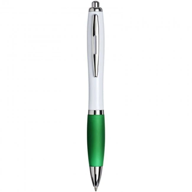 White Curvy Ballpen : White: