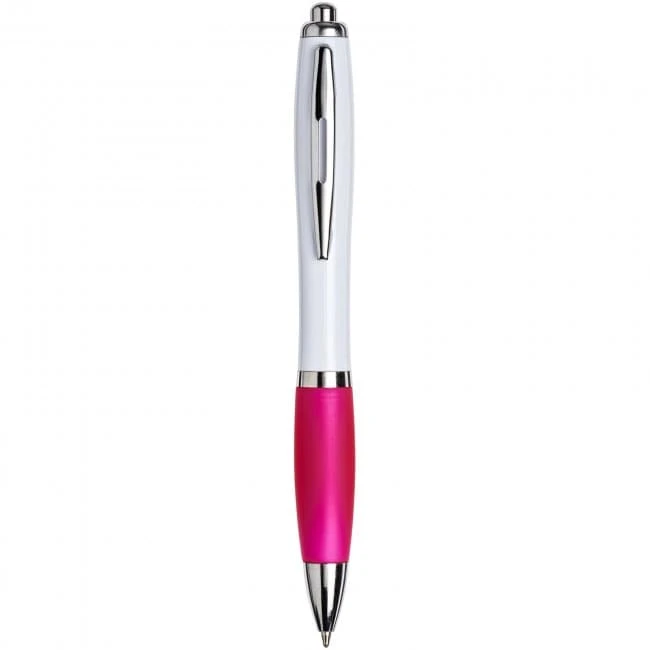 White Curvy Ballpen : White: