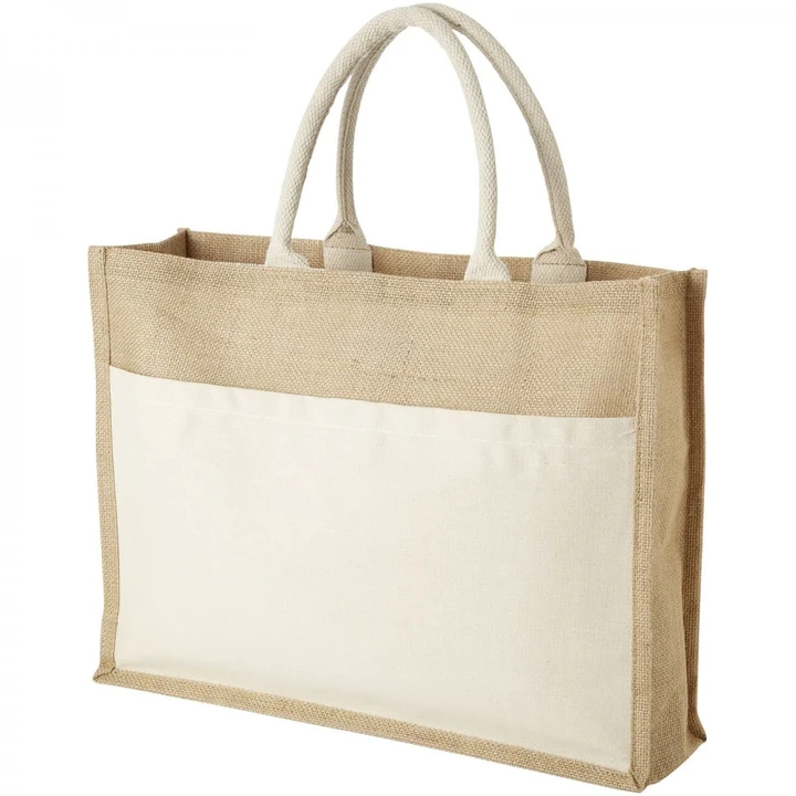 Mumbay Cotton Pocket Jute Tote Bag 18L