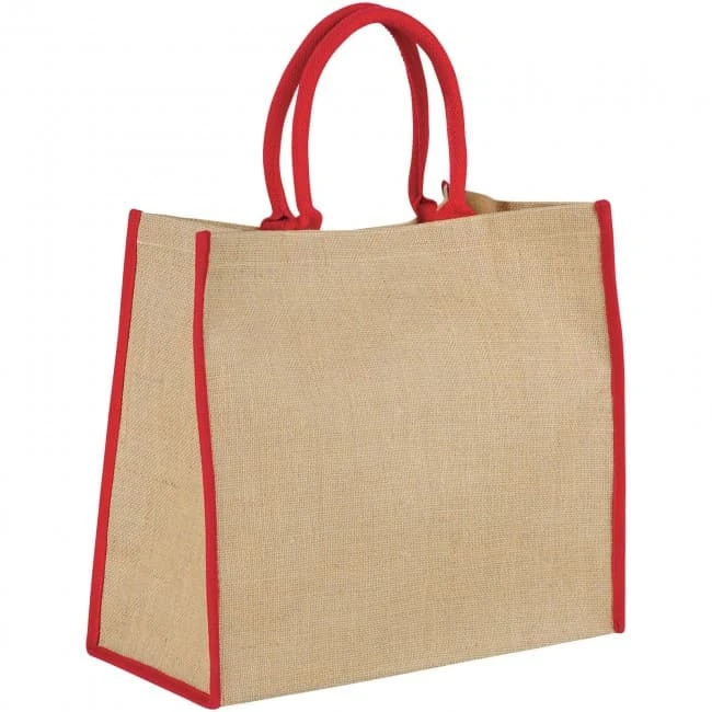 Harry Coloured Edge Jute Tote Bag 25L
