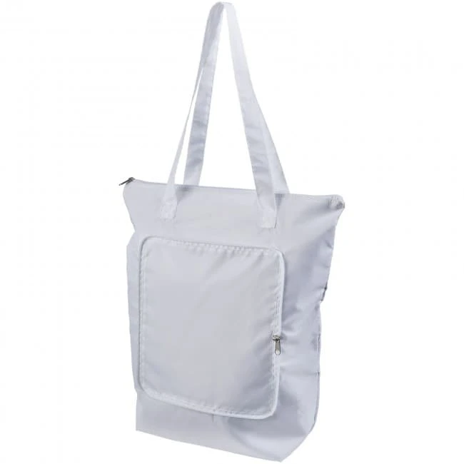 Cool-down zippered foldable cooler tote bag