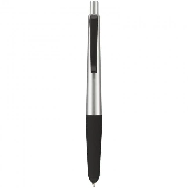Gummy stylus ballpoint pen with soft-touch grip