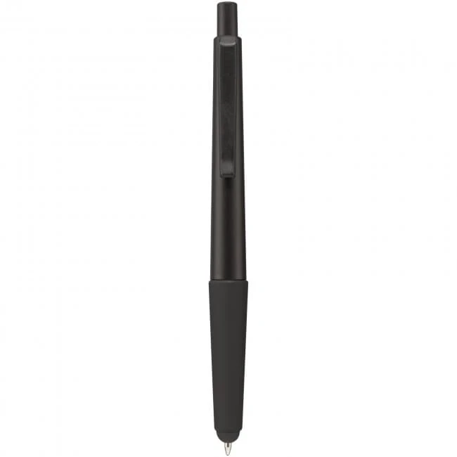 Gummy stylus ballpoint pen with soft-touch grip