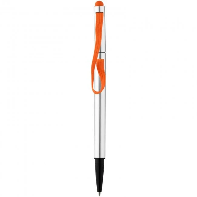 Stretch ballpoint pen with elastic strap