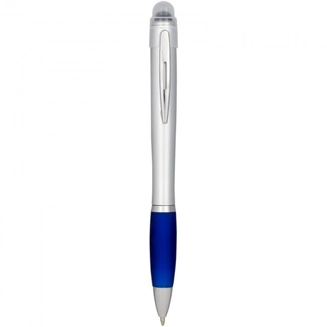 Nash light up pen silver barrel coloured grip