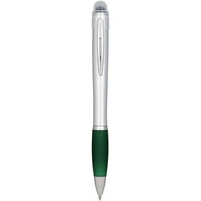 Nash light up pen silver barrel coloured grip