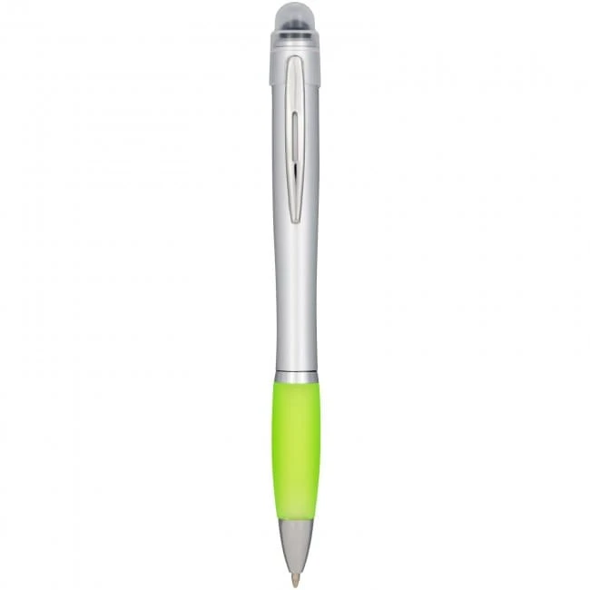 Nash light up pen silver barrel coloured grip