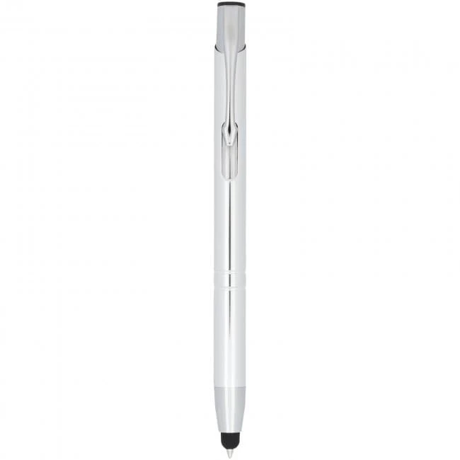 Moneta Anodized Aluminium Click Stylus Ballpoint Pen (blue ink)