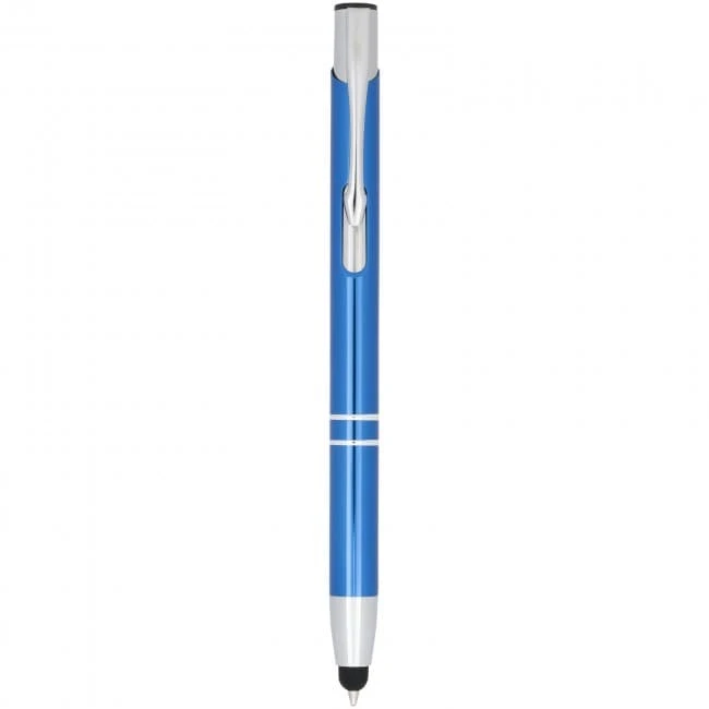 Moneta Anodized Aluminium Click Stylus Ballpoint Pen (blue ink)