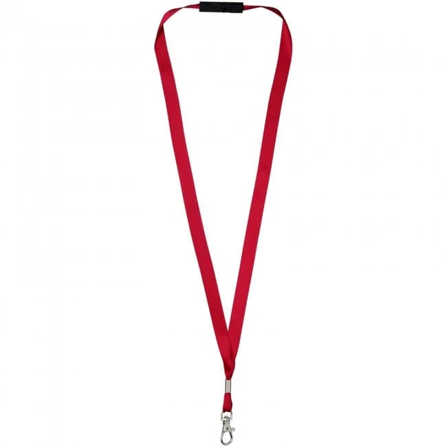 Oro ribbon lanyard with break-away closure