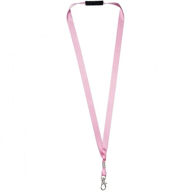Oro ribbon lanyard with break-away closure