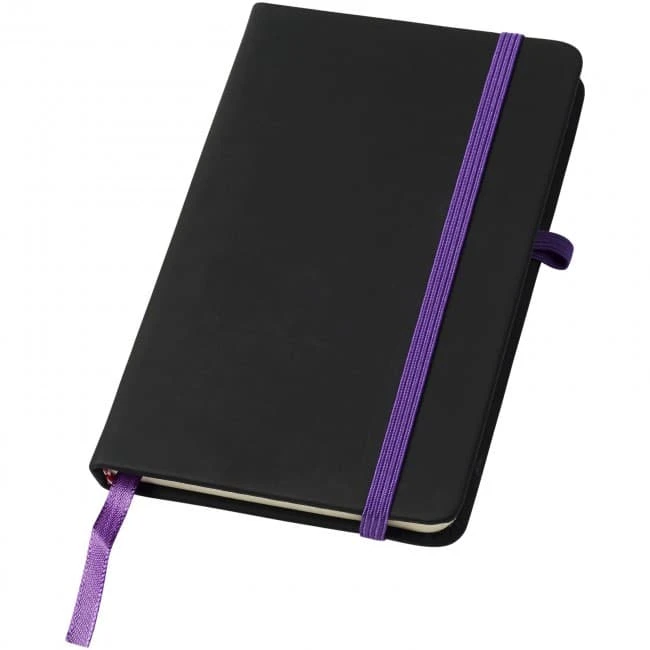 Noir A6 notebook with lined pages