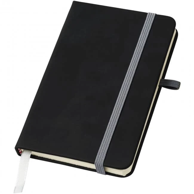Noir A6 notebook with lined pages