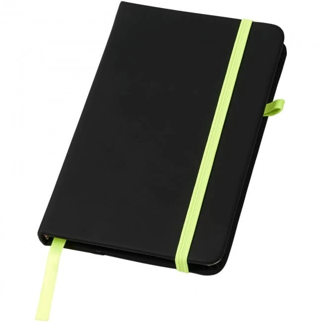 Noir A6 notebook with lined pages