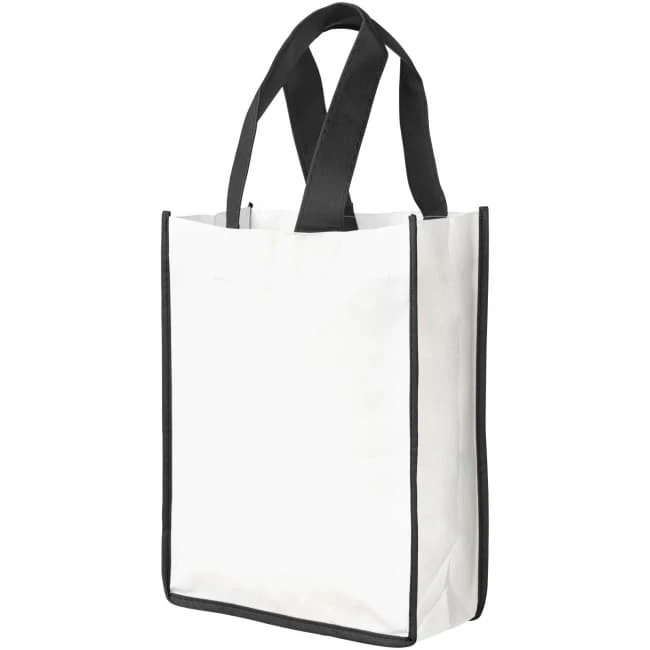 Contrast small non-woven shopping tote bag