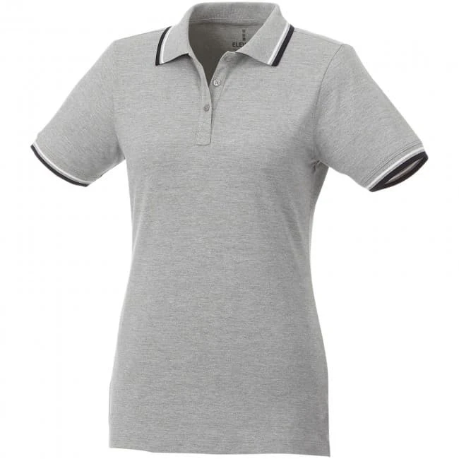 Fairfield short sleeve women's polo with tipping