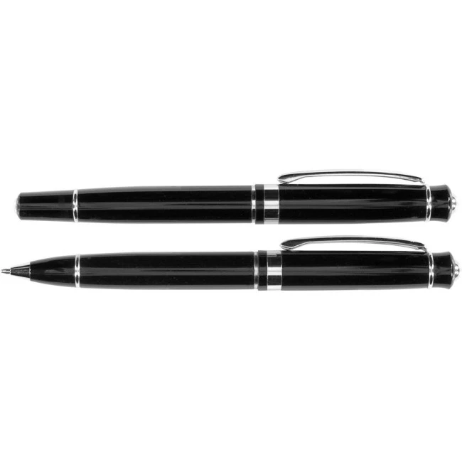 Ballpen and rollerball pen set
