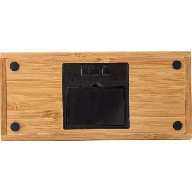 Bamboo wireless charger and clock