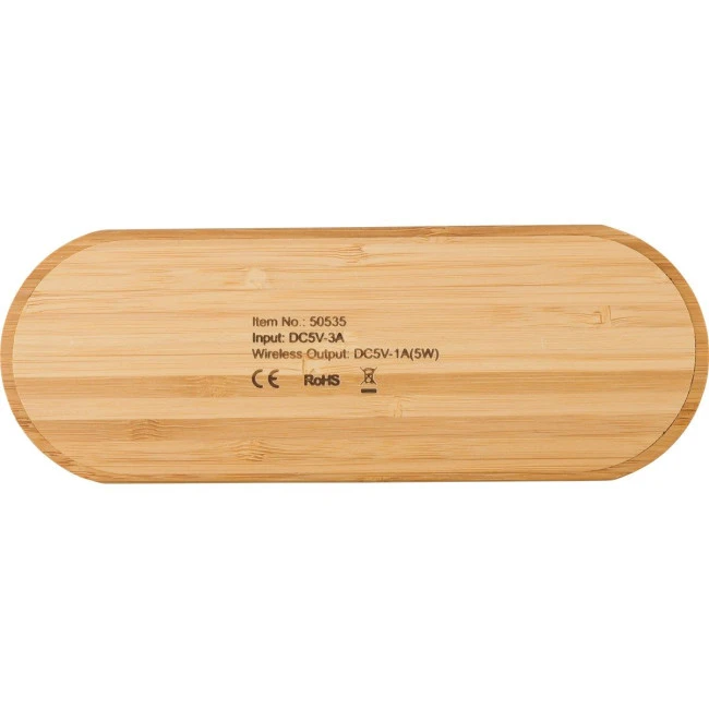 Bamboo dual wireless charger