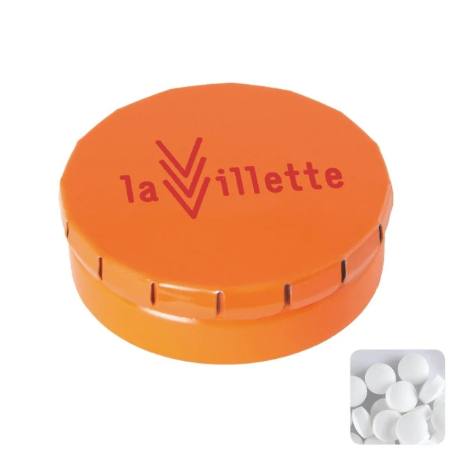 Click tin with dextrose mints