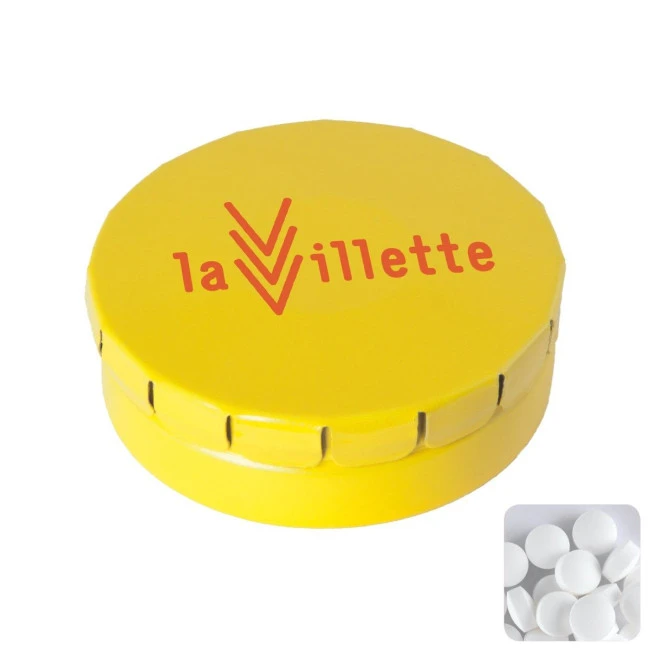 Click tin with dextrose mints