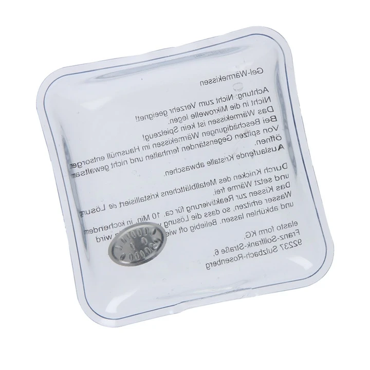 Square Gel Heating Pad Transparent