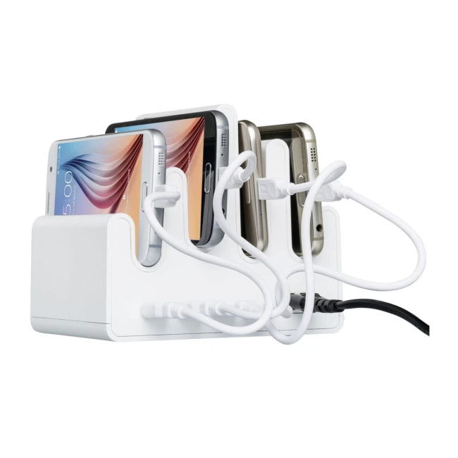 Multiple USB charging station with mood light function