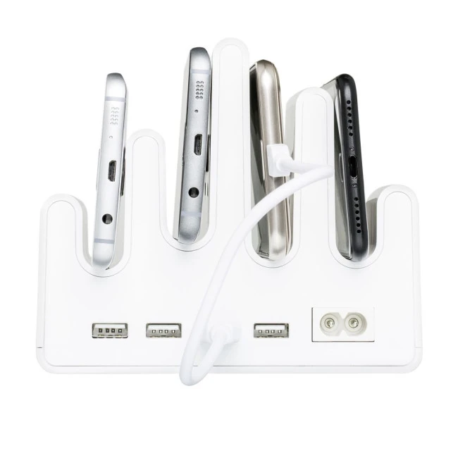 Multiple USB charging station with mood light function