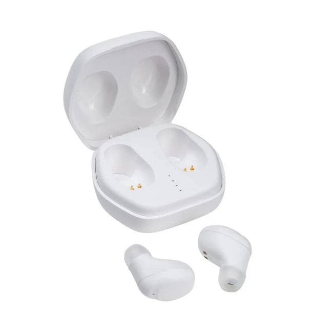 White Wireless Earphones & Charging Case