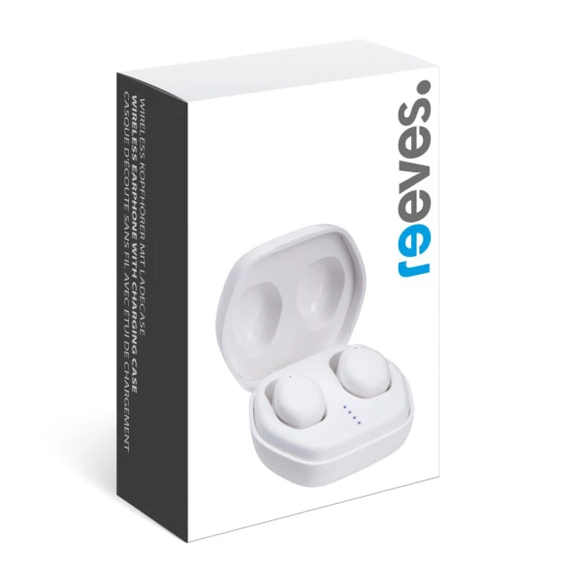 White Wireless Earphones & Charging Case