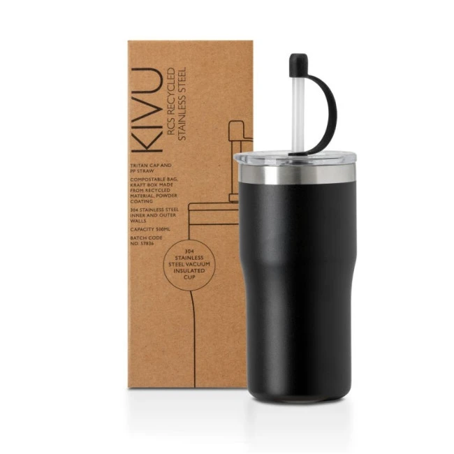 Kivu Recycled Insulated Cup With Straw 500ml
