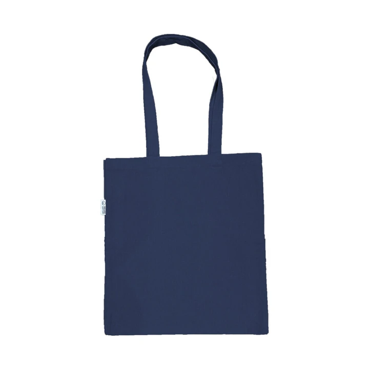 10oz Navy Organic Cotton Shopper With Gusset