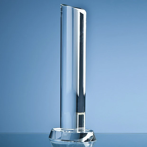 30.5cm Optical Crystal Oval Column Award