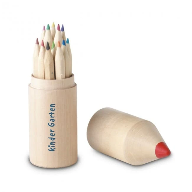 12 Pencils In Wooden Box
