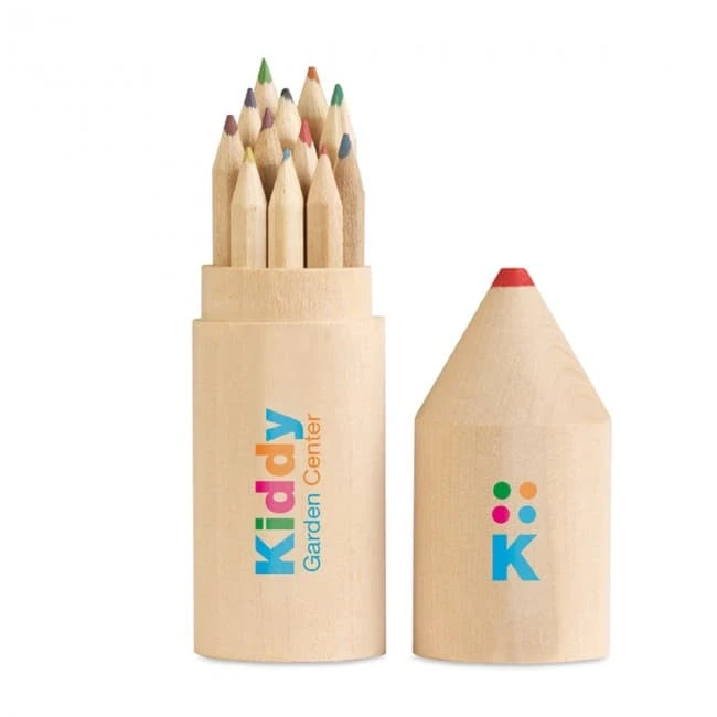 12 Pencils In Wooden Box