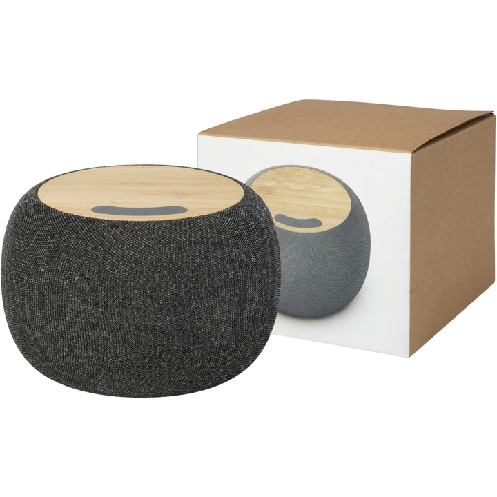 Ecofiber Bamboo/RPET Bluetooth Speaker And Wireless Charging Pad