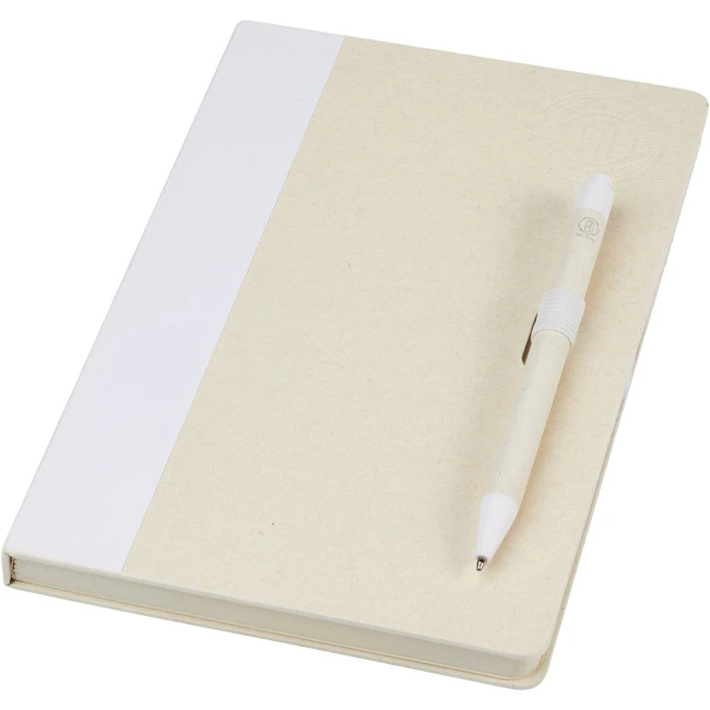 Dairy Dream A5 Size Reference Recycled Milk Cartons Notebook And Ballpoint Pen Set