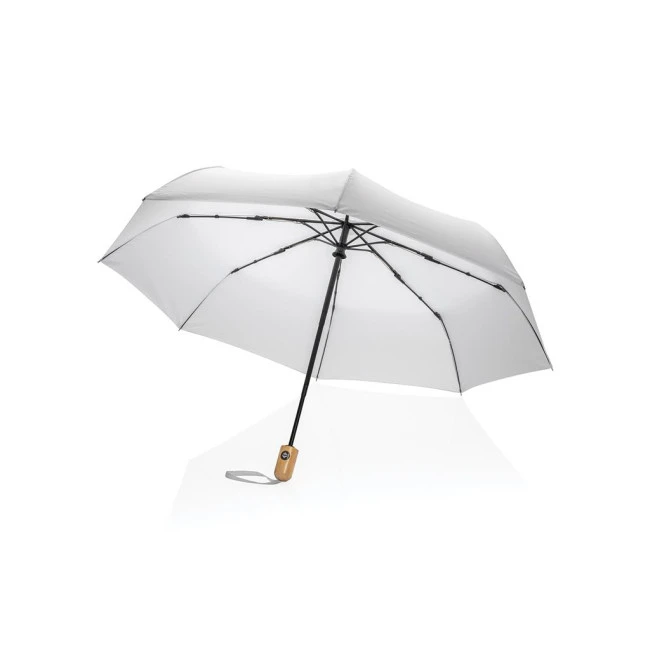 Impact Aware Rpet Bamboo Auto Open/Close Umbrella 21"